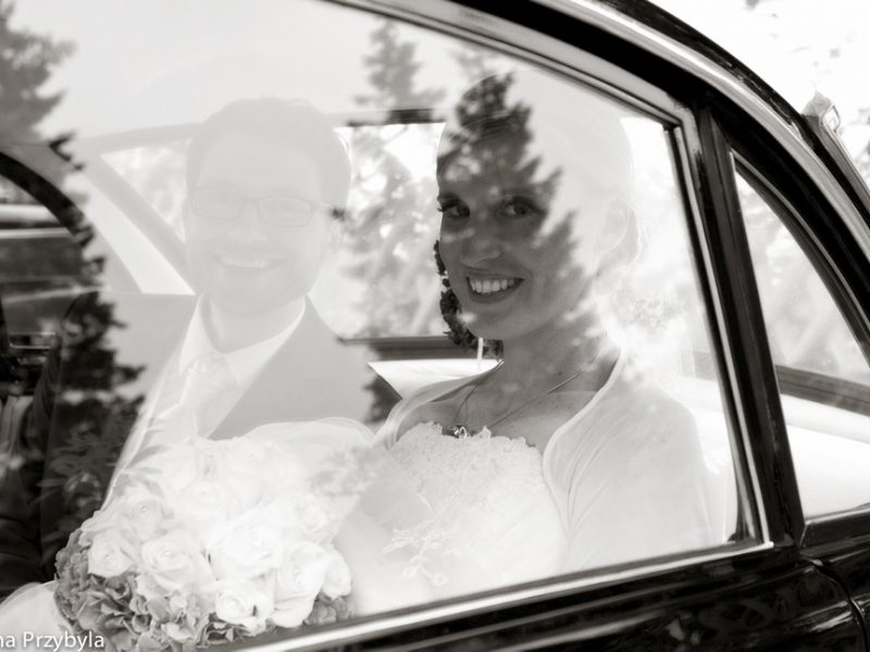 Hochzeit, Fahrt im Auto
